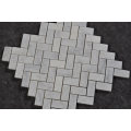 Qatar Style Herringbone Carrara White Marble Mosaic Backsplash Tile